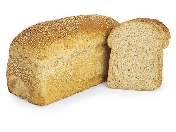 Bruinbrood ZOUTARM sesam&nbsp;heeeel dik gesneden